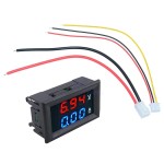 Digital Voltmeter - Ammeter, 100 V 10 A, red - blue display, shunt included